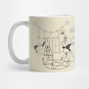 Witch Bunny Sisters Halloween Ritual Mug